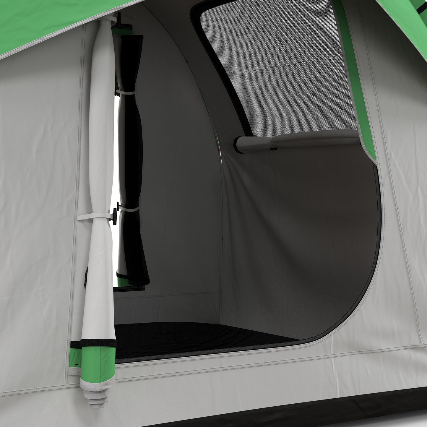2000mm Waterproof SUV Tent, Car Tent with 3 Doors and Mesh Window, for 5-6 Person Camping Travel, Gray and Green