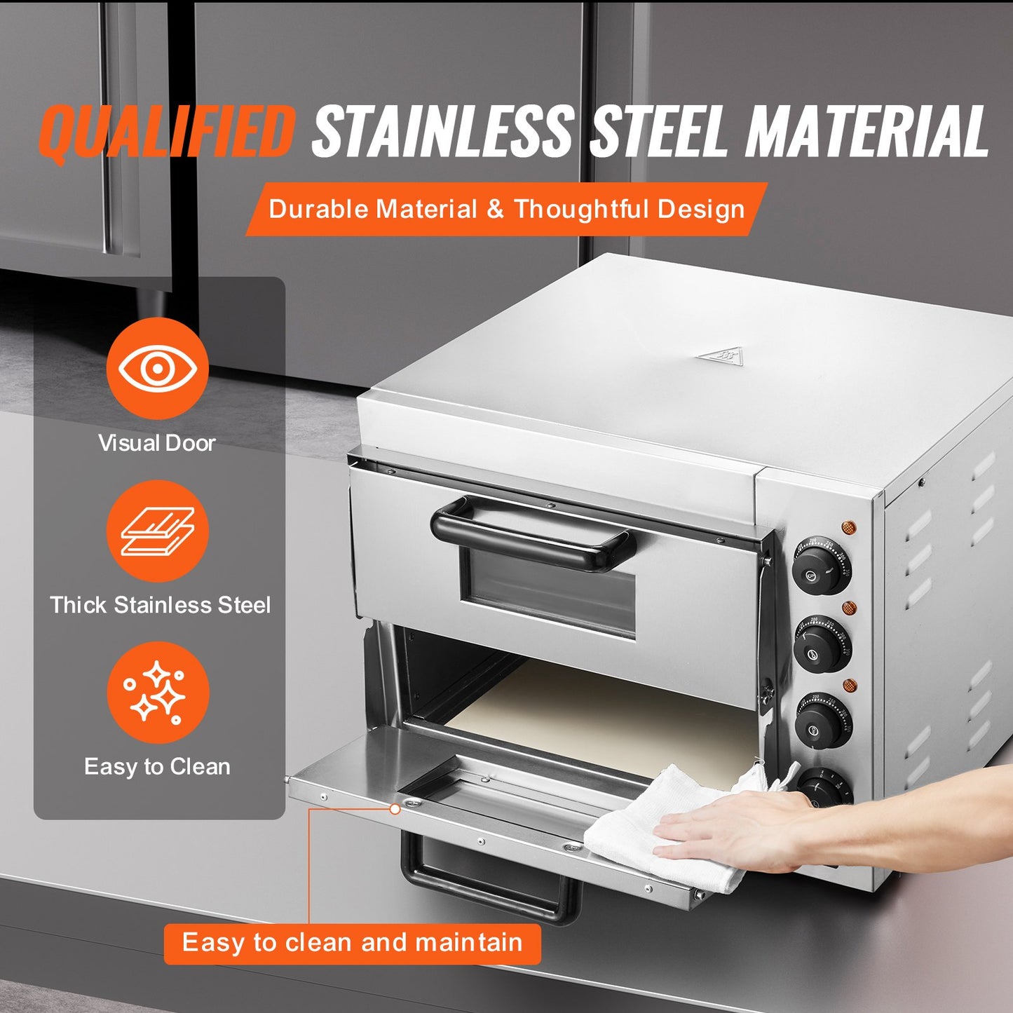Commercial Countertop Pizza Oven Electric Pizza Oven For 16' Pizza Indoor