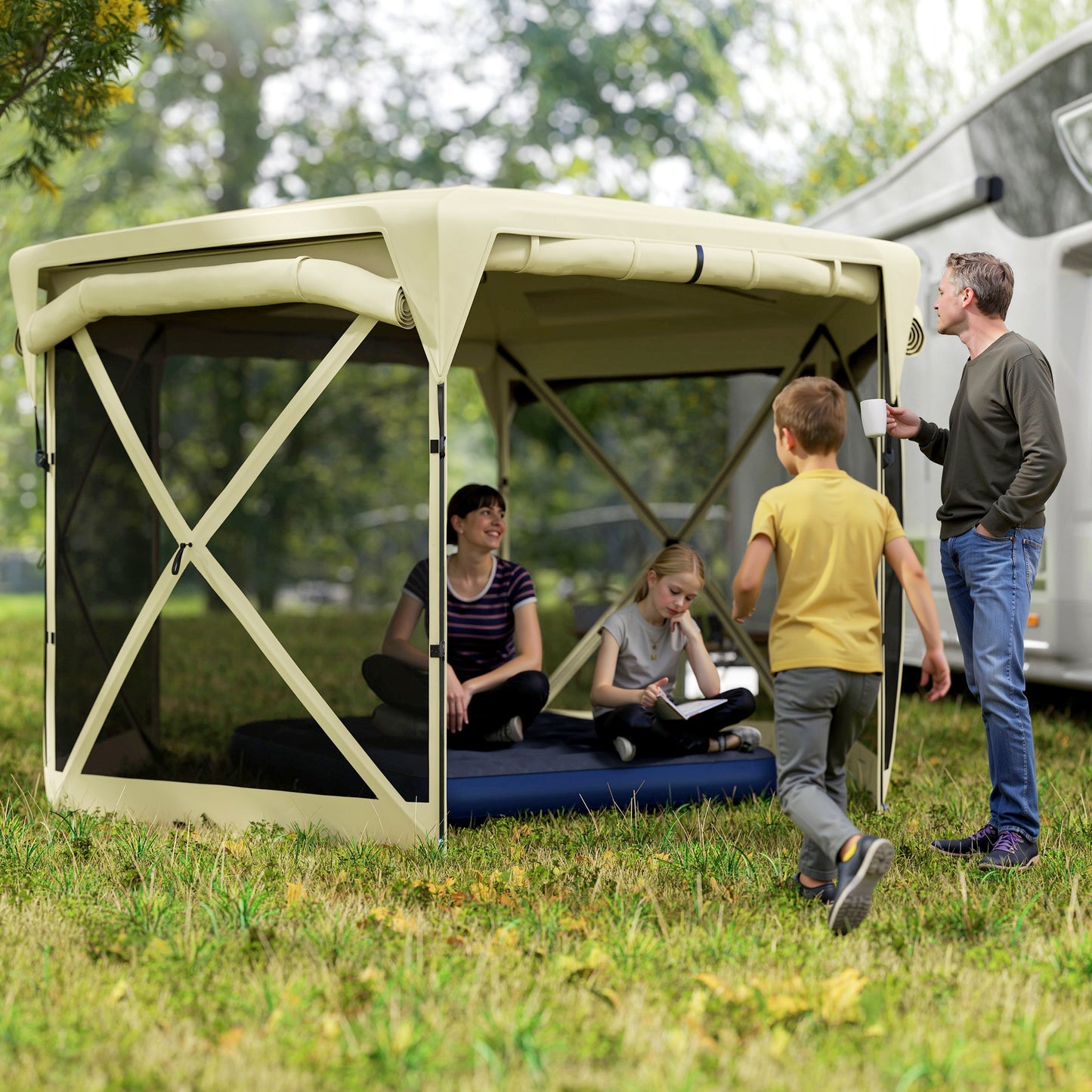 11 x Pop Up Gazebo Screen Tent with Removable Roof Cover