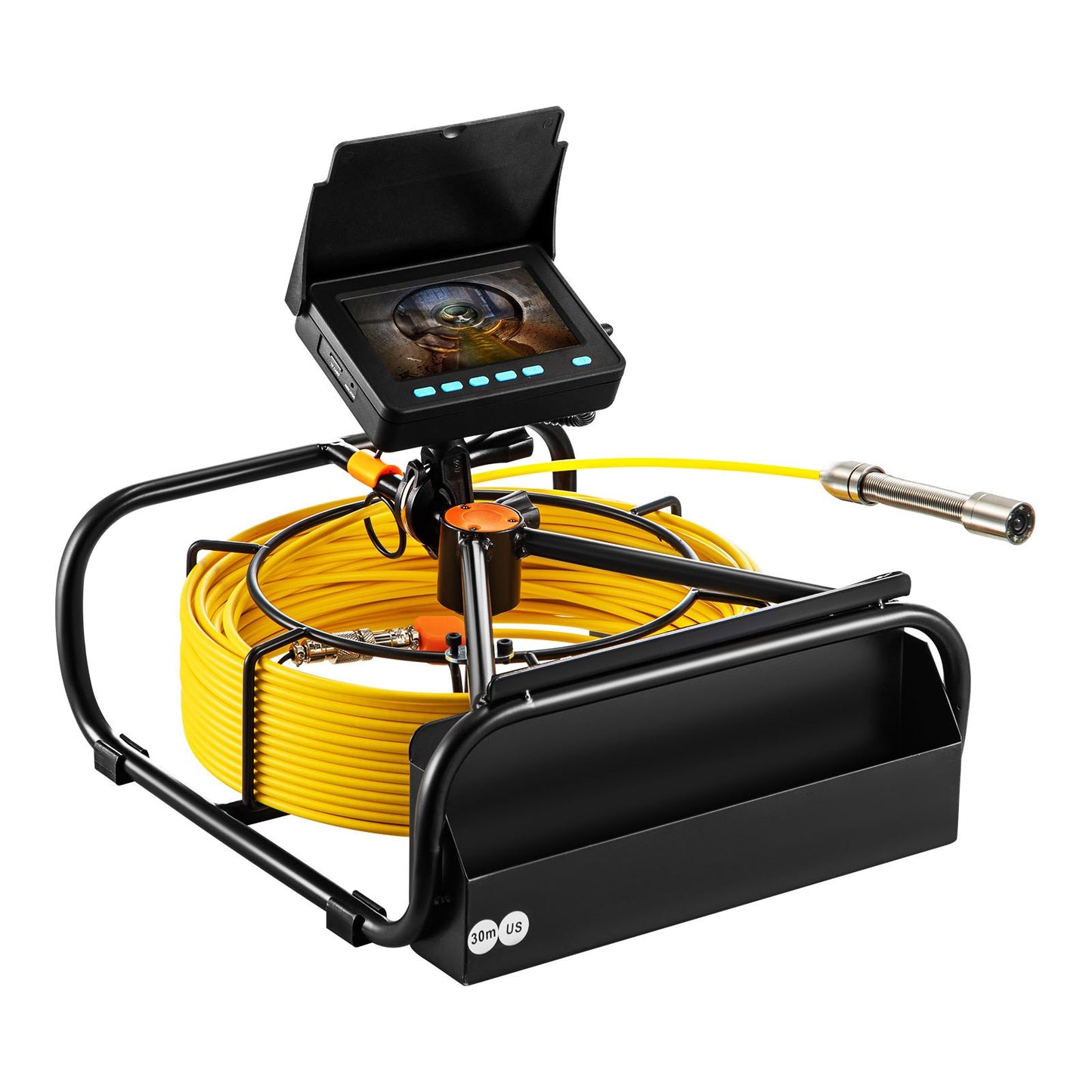 Sewer Camera, Pipe Drain Inspection Camera With DVR Function And LED Lights, Waterproof IP68 Borescope, Industrial Endoscope For Home Wall Duct Drain Pipe Plumbing Without Wheels