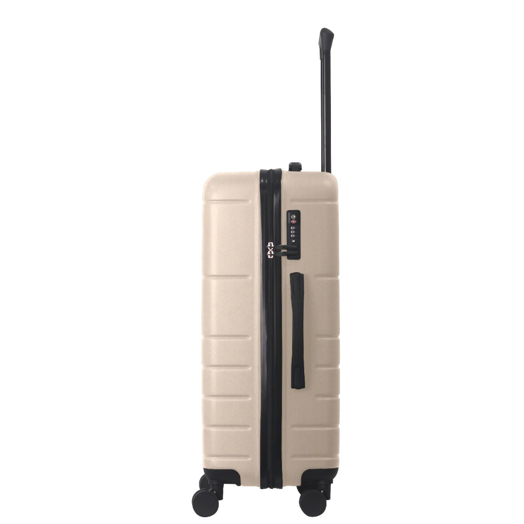 Luggage Sets ABS Hardshell 3pcs Luggage, Lightweight Durable Suitcase Sets Spinner Wheels Suitcase With TSA Lock 20''24''28'' Available Beige