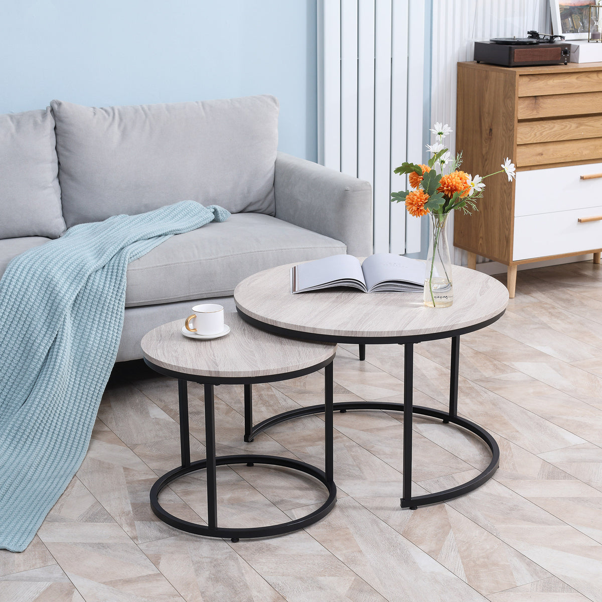 Round Nesting Tables Set of 2