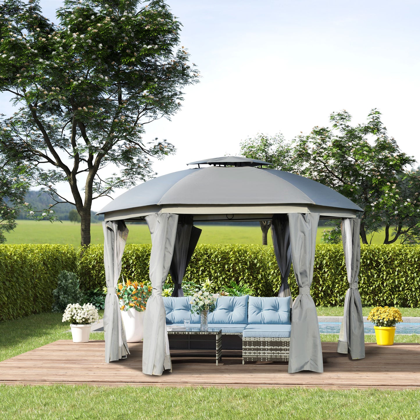 12' x 12' Round Outdoor Gazebo