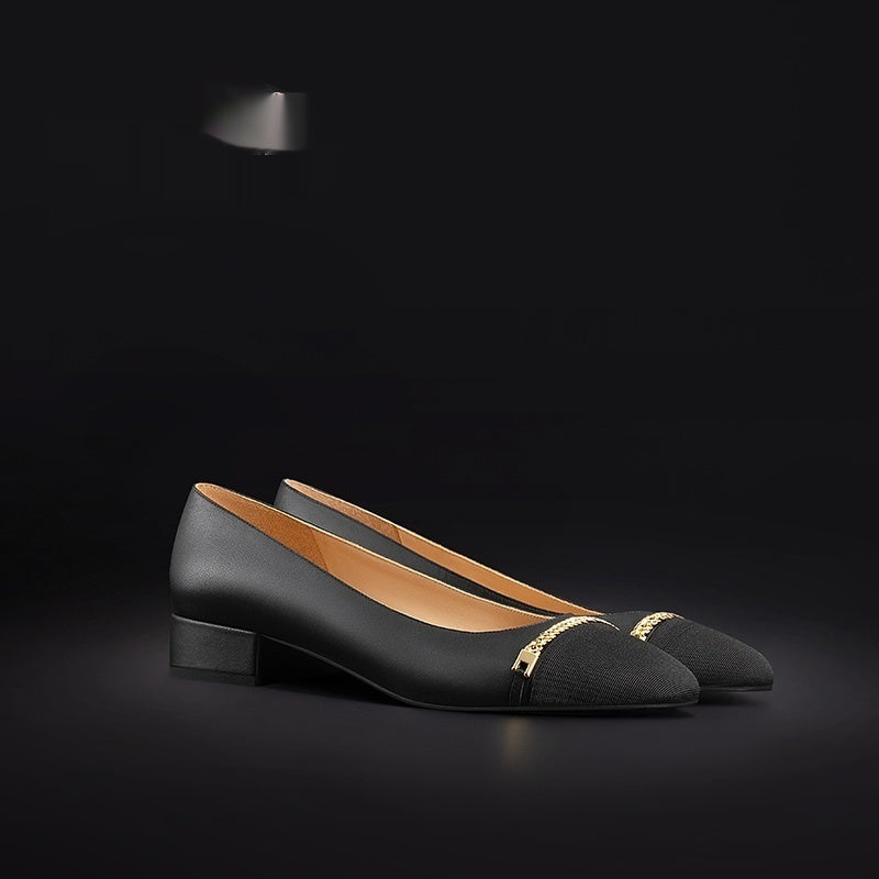 Plus Size Spring And Autumn Leather Soft Bottom Women's Shoes