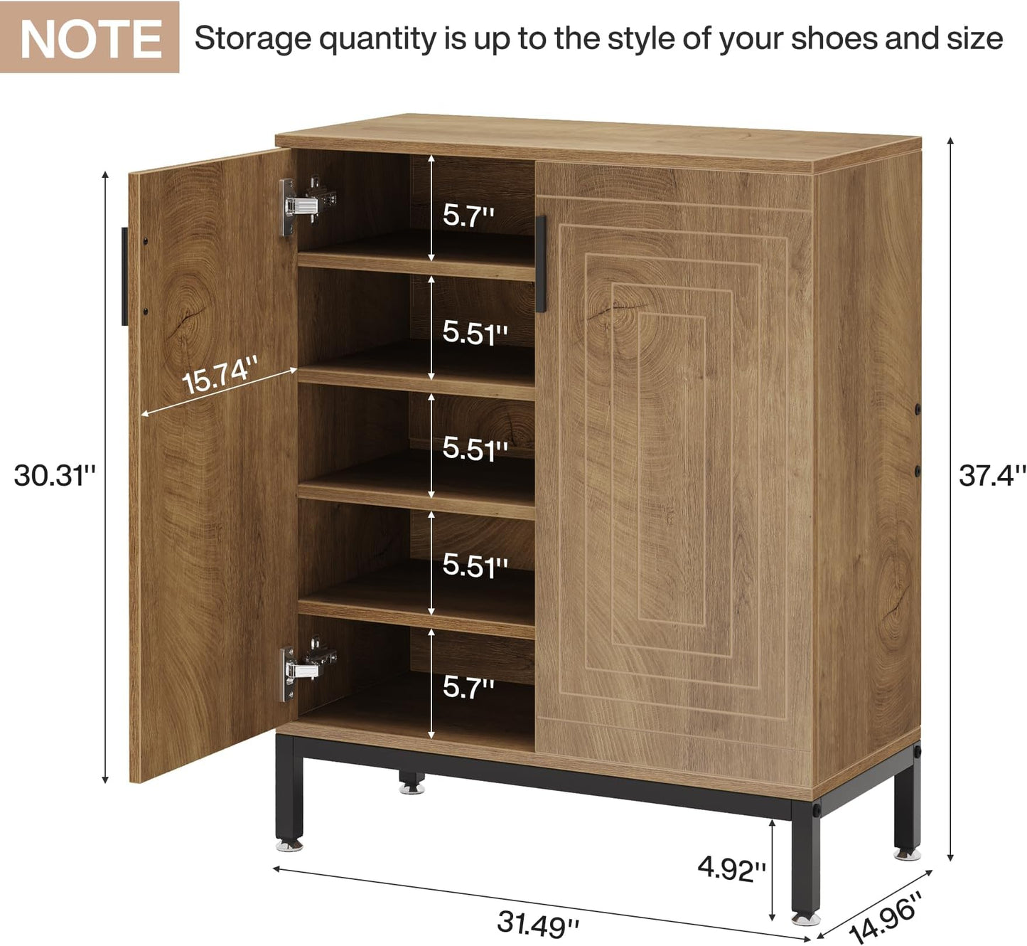 Storage Cabinet,Spacious Shoe Racks Organizer,Shoe Cabinet