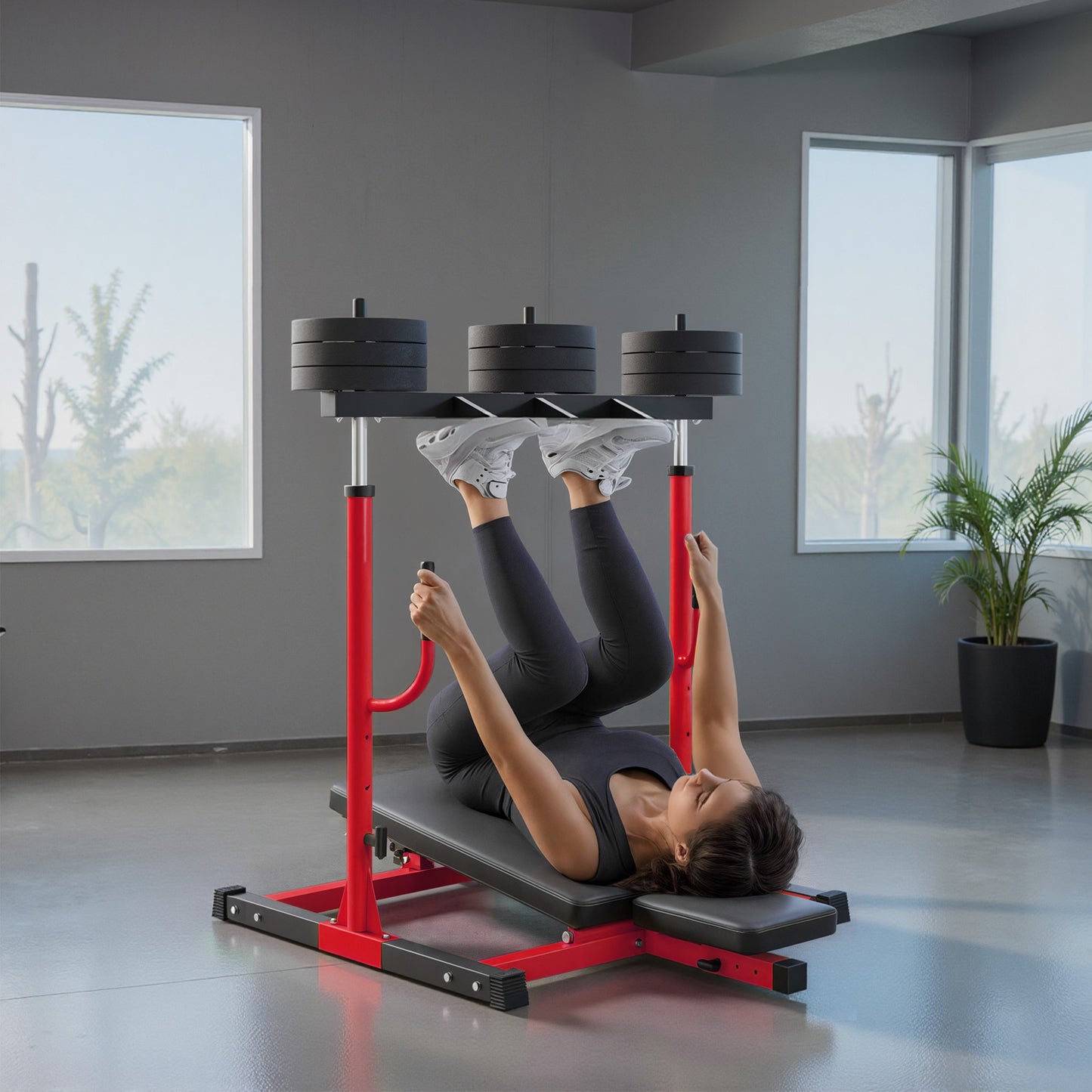 Vertical Leg Press Machine with Adjustable Leg