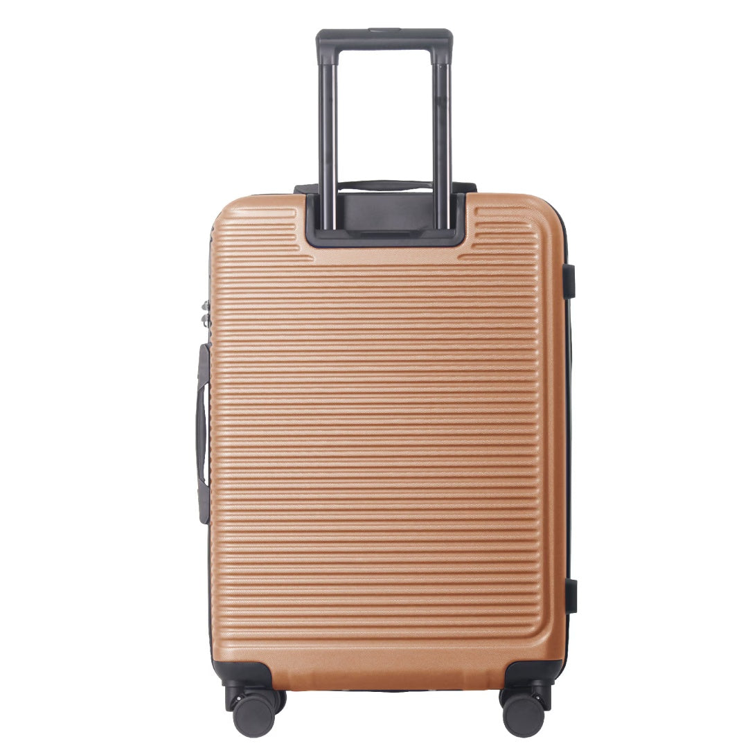 Luggage Sets ABS Hardshell 3pcs Luggage, Lightweight Durable Suitcase Sets Spinner Wheels Suitcase With TSA Lock 20''24''28'' Available Brown