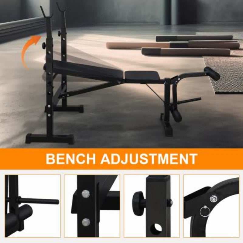 Olympic Weight Bench Full Body Workout For Your Home Gym With Squat Rack And Bench Press