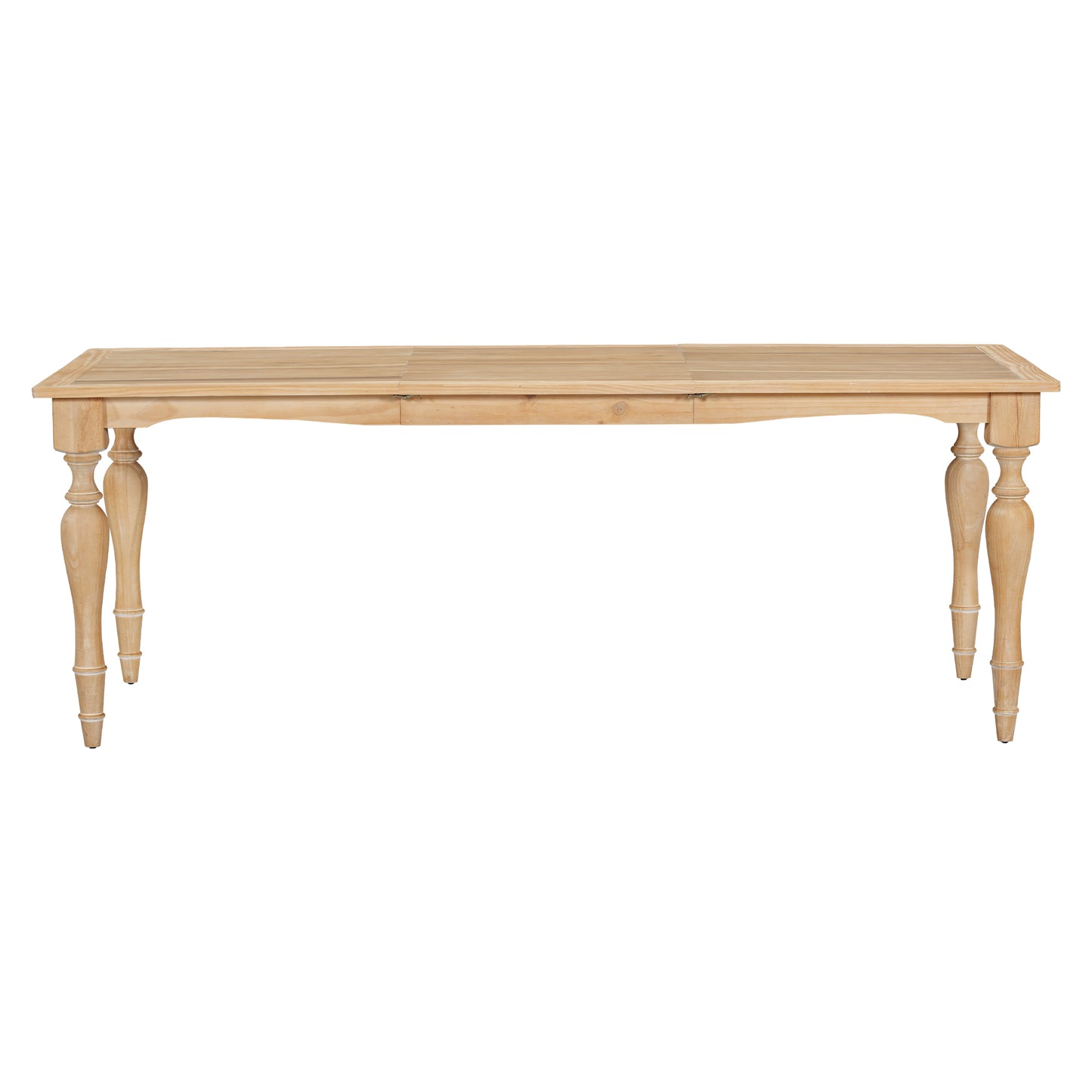 TOPMAx Vintage Traditional 82.7inch Extendable Dining Table With 23.6inch Removable Leaf  Natural