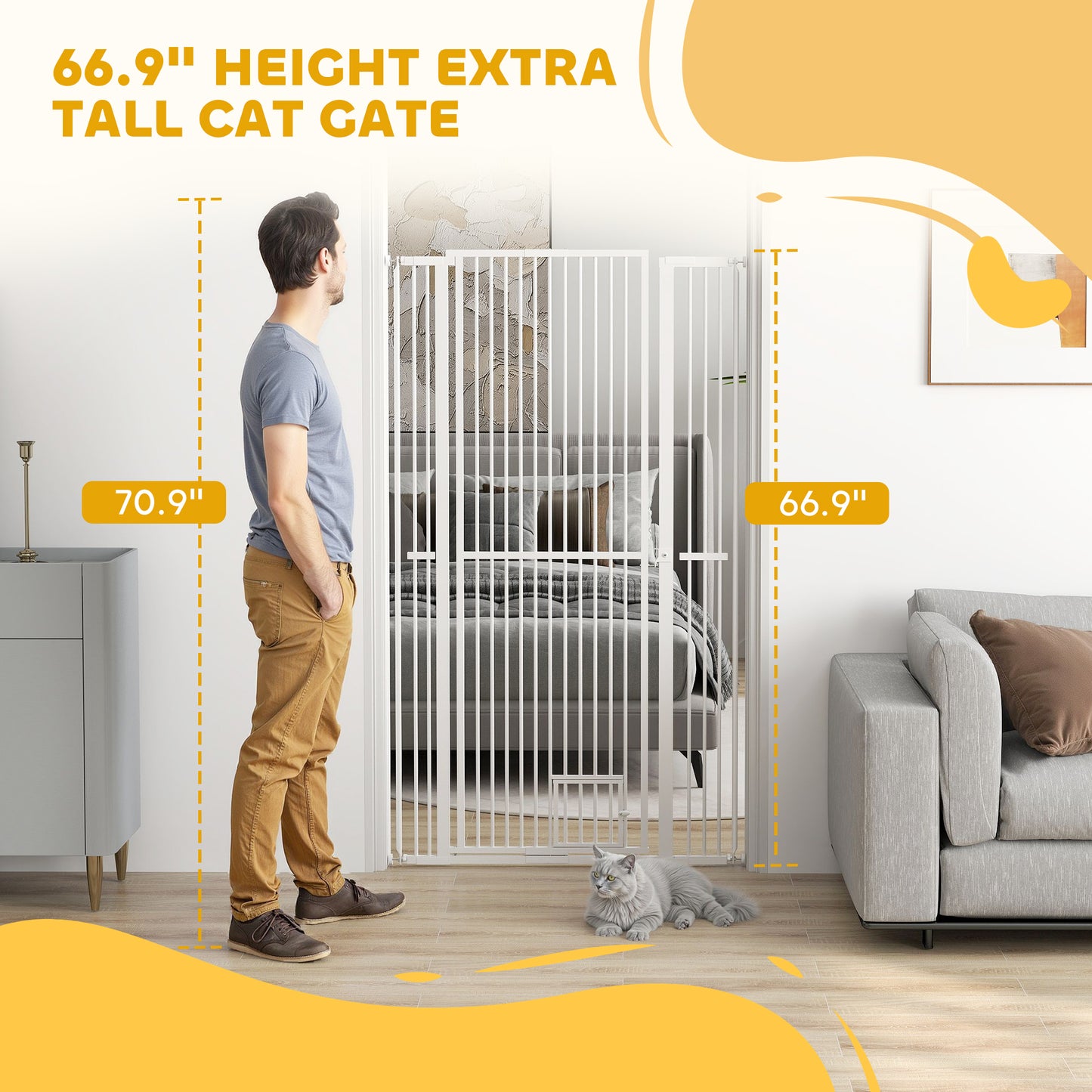 67" Extra Tall Pet Gate