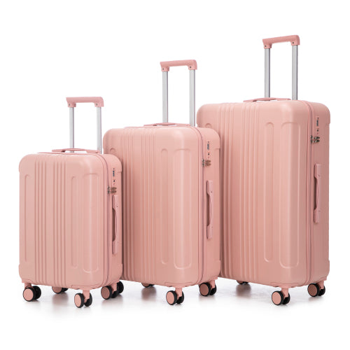 20   24  28  3 Pcs Set In ABS Spinner Wheel Luggage, Carry On Suitcase, Matching Color, TSA Combination Lock