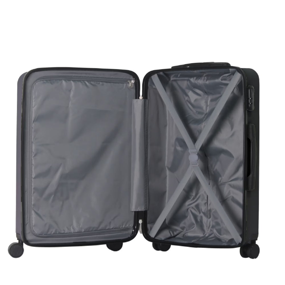 Luggage Sets ABS Hardshell 3pcs Luggage, Lightweight Durable Suitcase Sets Spinner Wheels Suitcase 20 24 28 BLACK