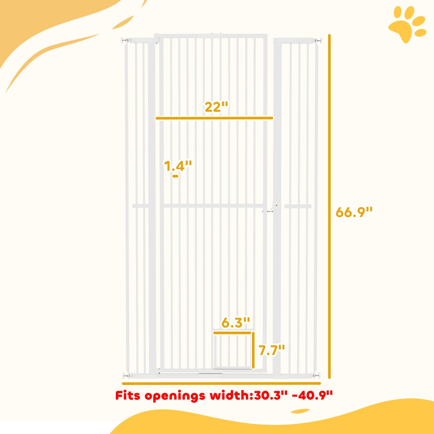 67" Extra Tall Pet Gate