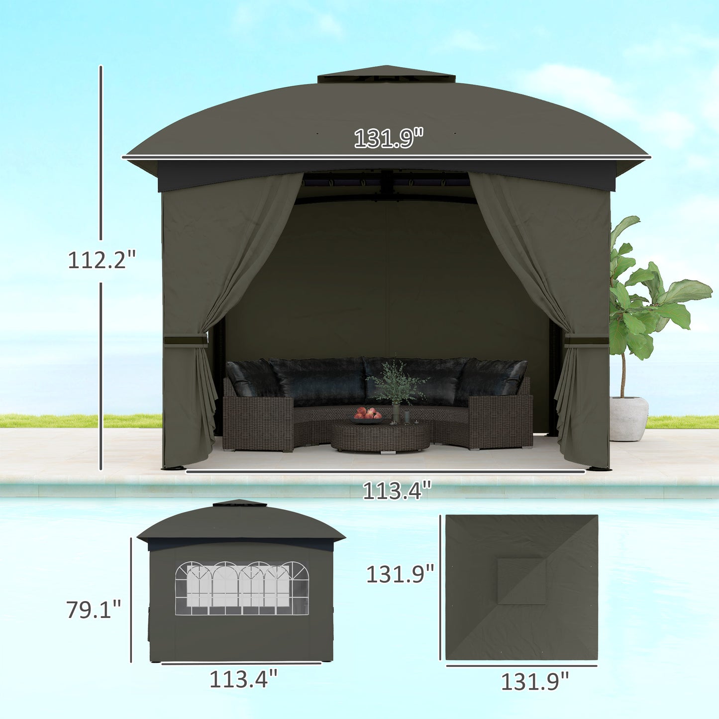 11' x 11' Outdoor Gazebo