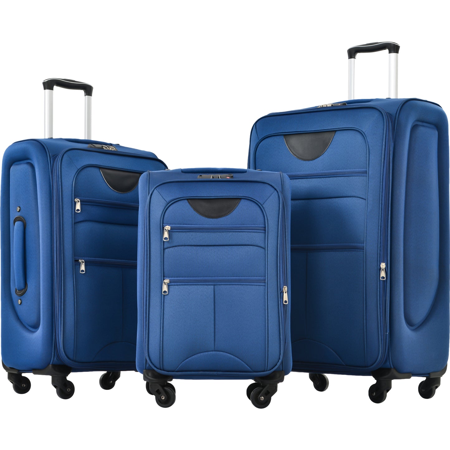 Softside Luggage Expandable 3 Piece Set Suitcase Upright Spinner Softshell Lightweight Luggage Travel Set-22-26-30 Inches