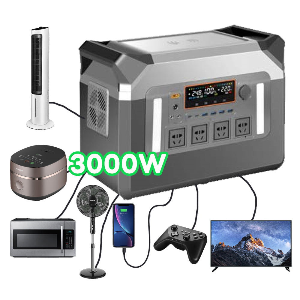 3000W Outdoor Power Supply Solar Outdoor Portable Power Station