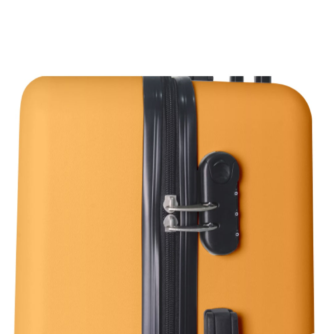 Luggage Sets ABS Hardshell 3pcs Luggage, Lightweight Durable Suitcase Sets Spinner Wheels Suitcase 20 24 28 Yellow