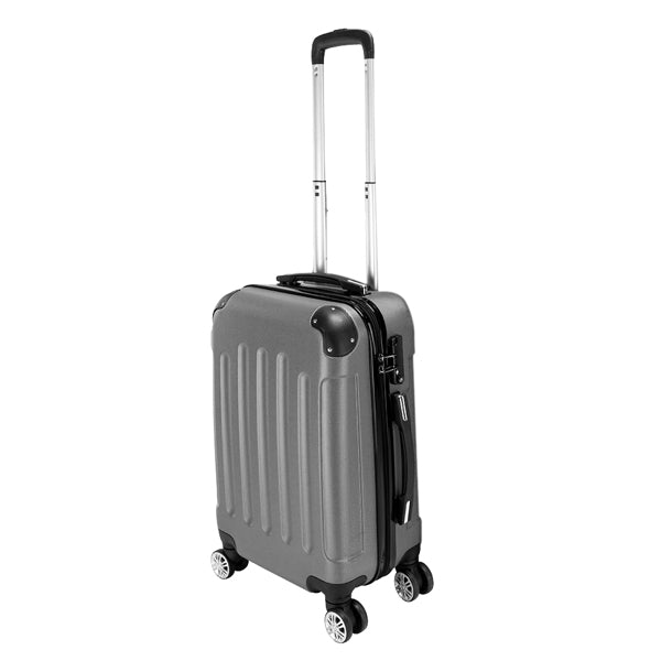 3-in-1 ABS Trolley Case 20 Inches, 24 Inches, 28 Inches Dark Gray