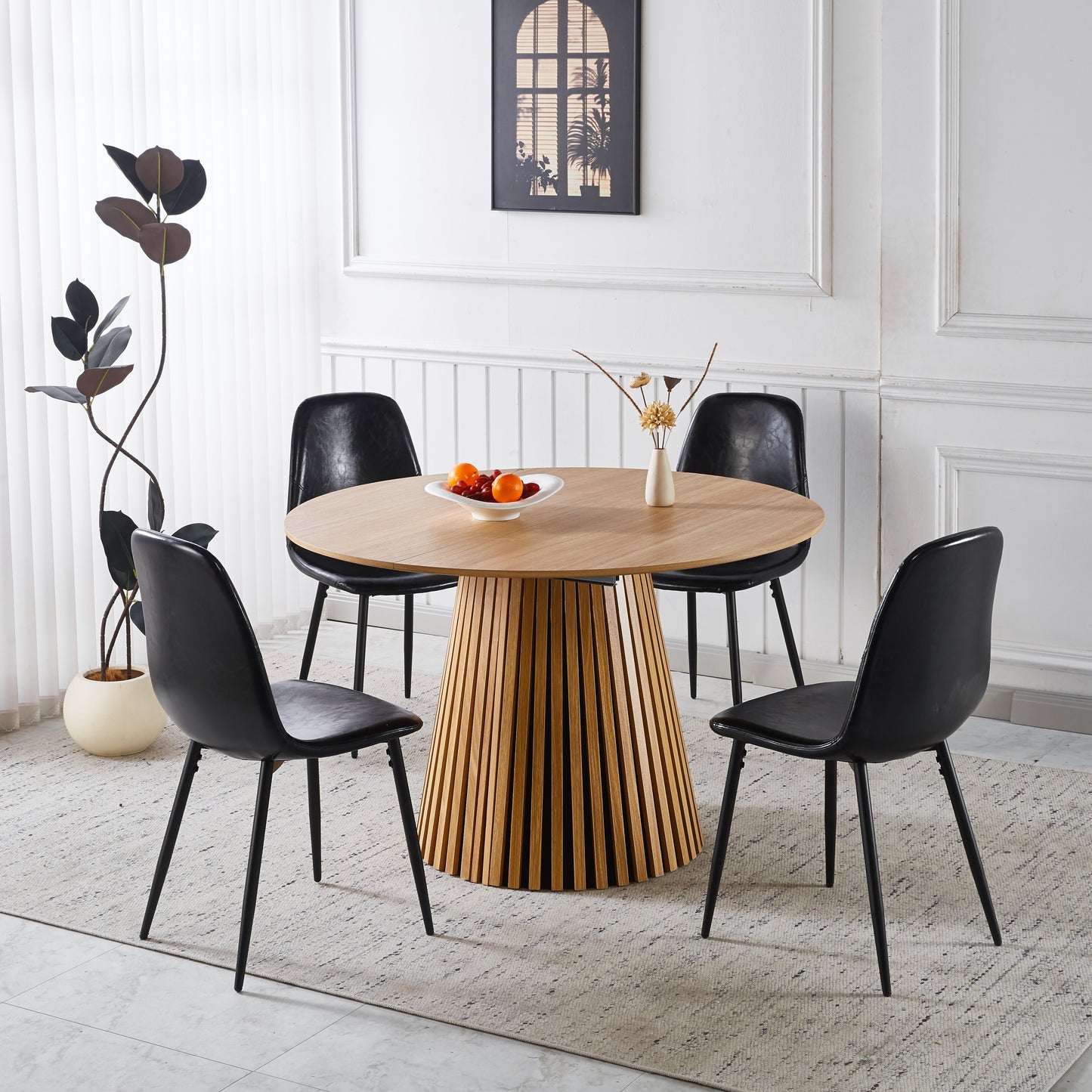 Extendable Table Mid-Century Modern Pedestal Table, Multi-Functional Dining Table For 6-10 People & Large Coffee Table,47.24-78.74INCH LENGTH