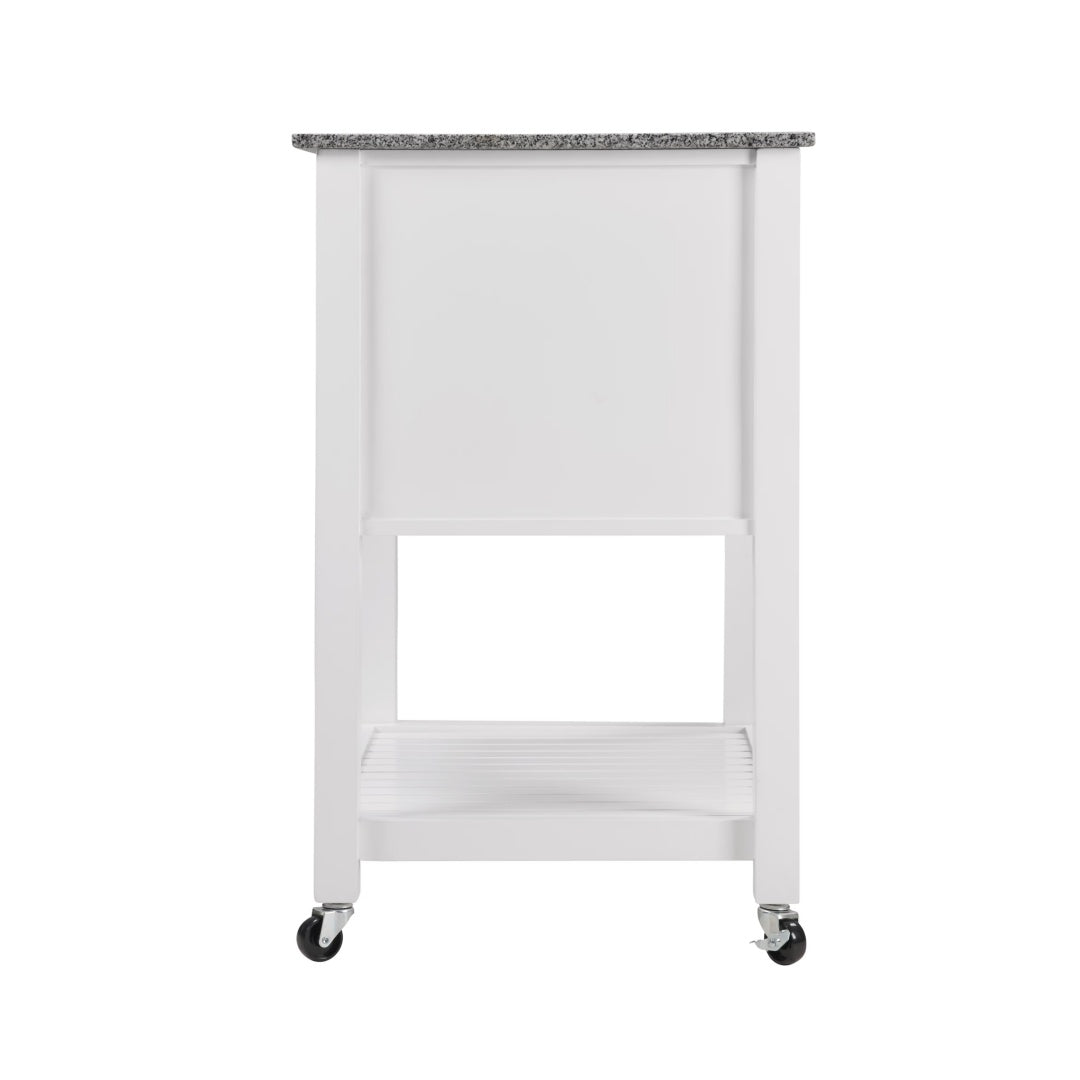 Mobile Rolling Kitchen Island Trolley Serving Cart With Underneath Drawer & Slide-Out Wire Storage Basket