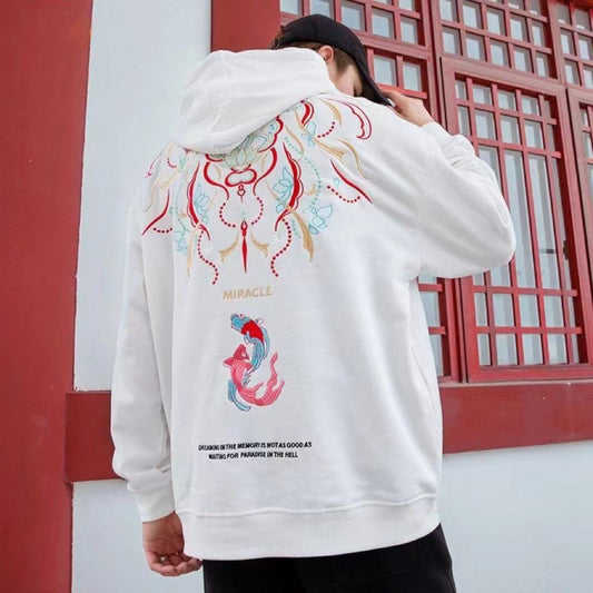 National Fashion Embroidered Long-sleeved Sweater Men