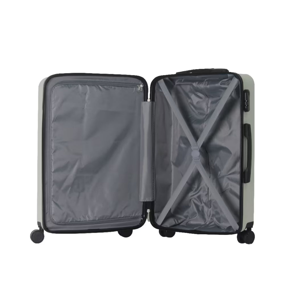 Luggage Sets ABS Hardshell 3pcs Luggage, Lightweight Durable Suitcase Sets Spinner Wheels Suitcase 20-24-28  White