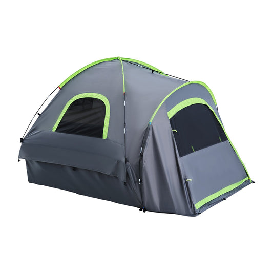 Pickup Truck Tent, Fit 5.5-6.0 Ft Truck Tents For Camping, Waterproof PU2000mm 2-3 Person Sleeping Truck Bed Tent With Double Layer Design Windows, Sturdy Truck Bed Camper Shell With Storage Bag