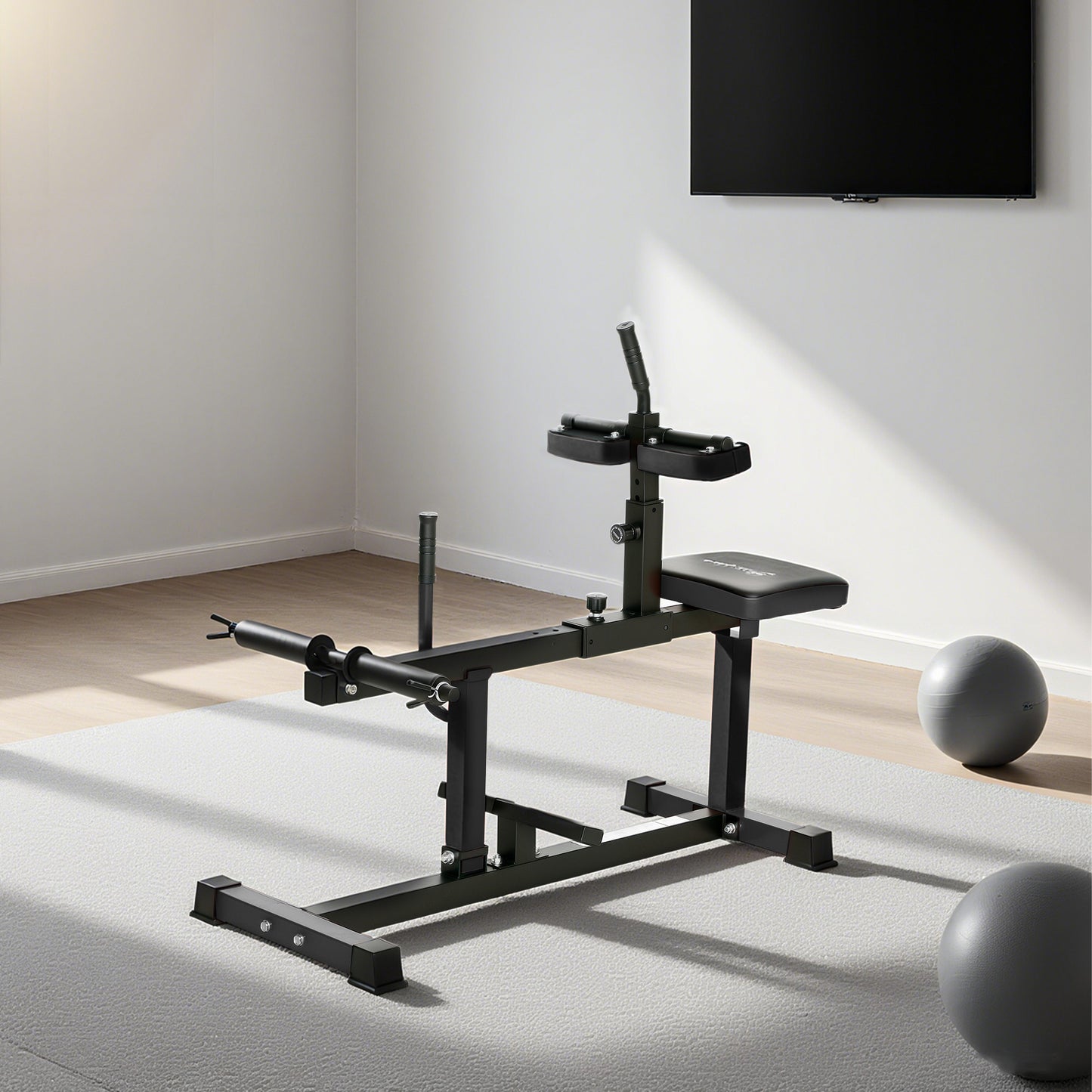 Adjustable Steel Seated Calf Raise Exercise Strength Training Gym Equipment, Black