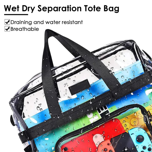 Clear Crossbody Bag Stadium Approved Clear Transparent Shoulder Bag See Through Zip Pouch Tote Bag Handbag With 11LBS Load