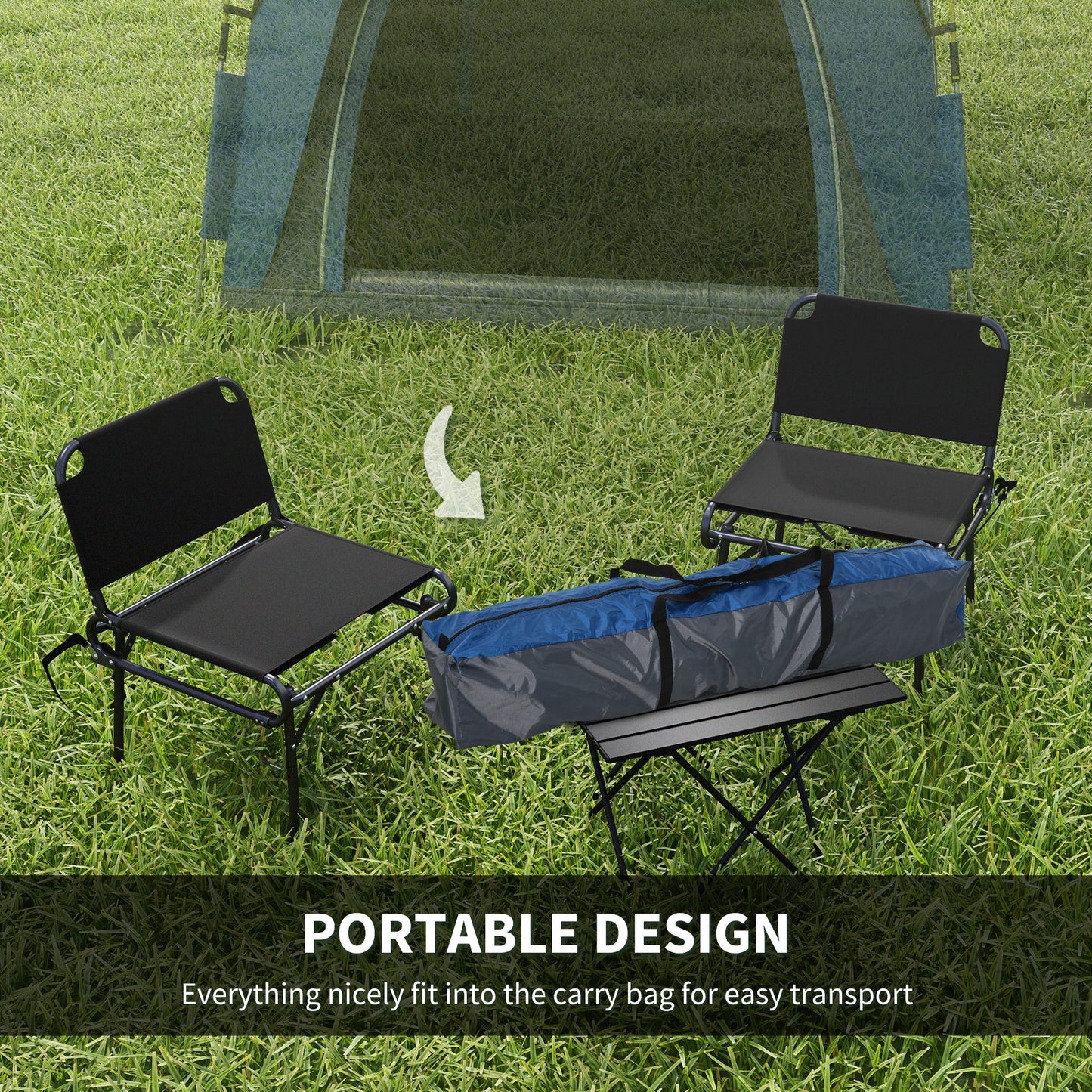 4 Person Pop Up Camping Tent Quick Setup Automatic Hydraulic Family Travel Tent w/ Windows Doors Carry Bag