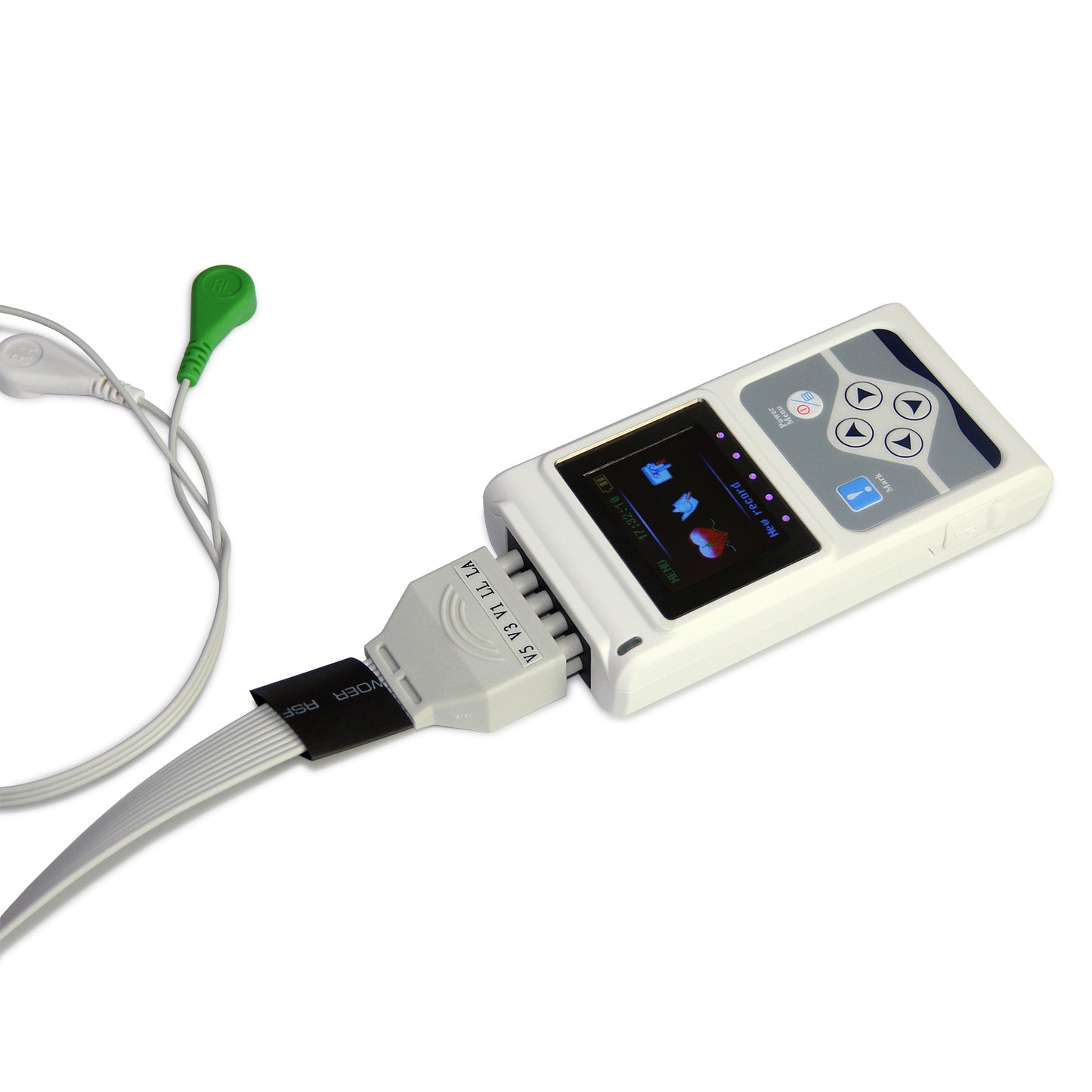ECG Holter 12 Channel 12 Lead EKG System 24 Hours Multi Language Monitoring PC SW CE FDA