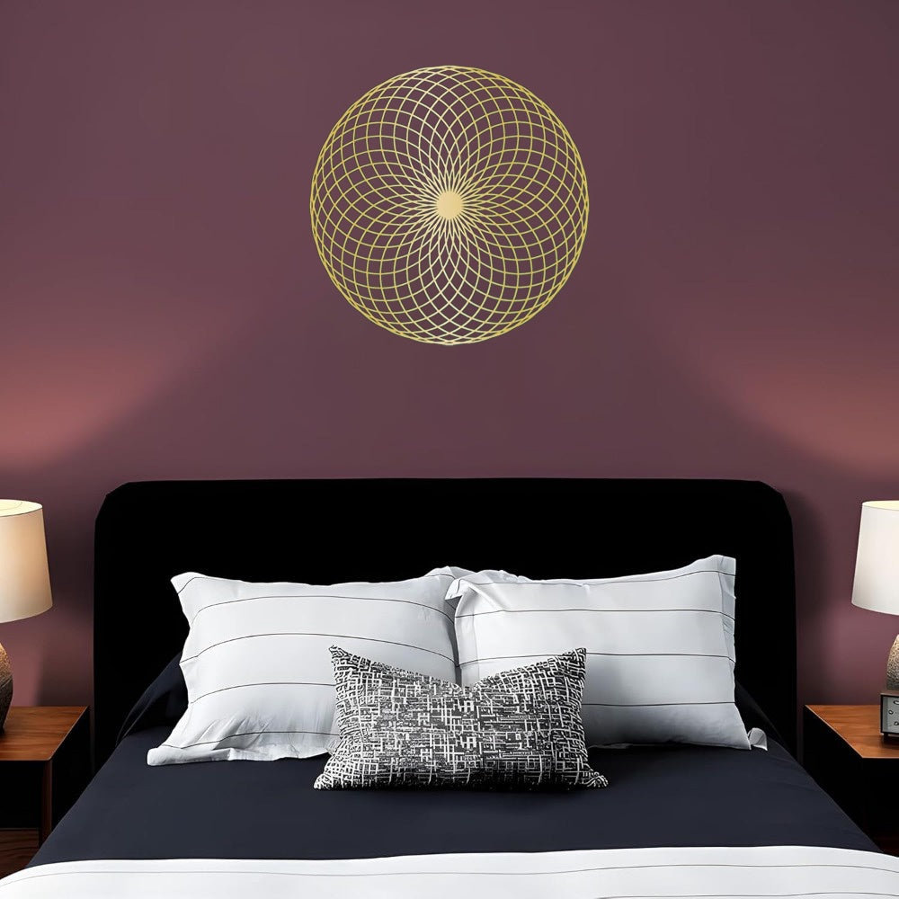 Sacred Geometry Wall Art, Spiritual Metal Yantra & Mandala Sculpture