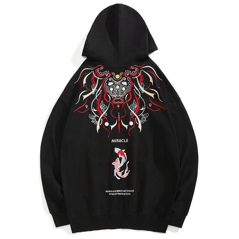 National Fashion Embroidered Long-sleeved Sweater Men