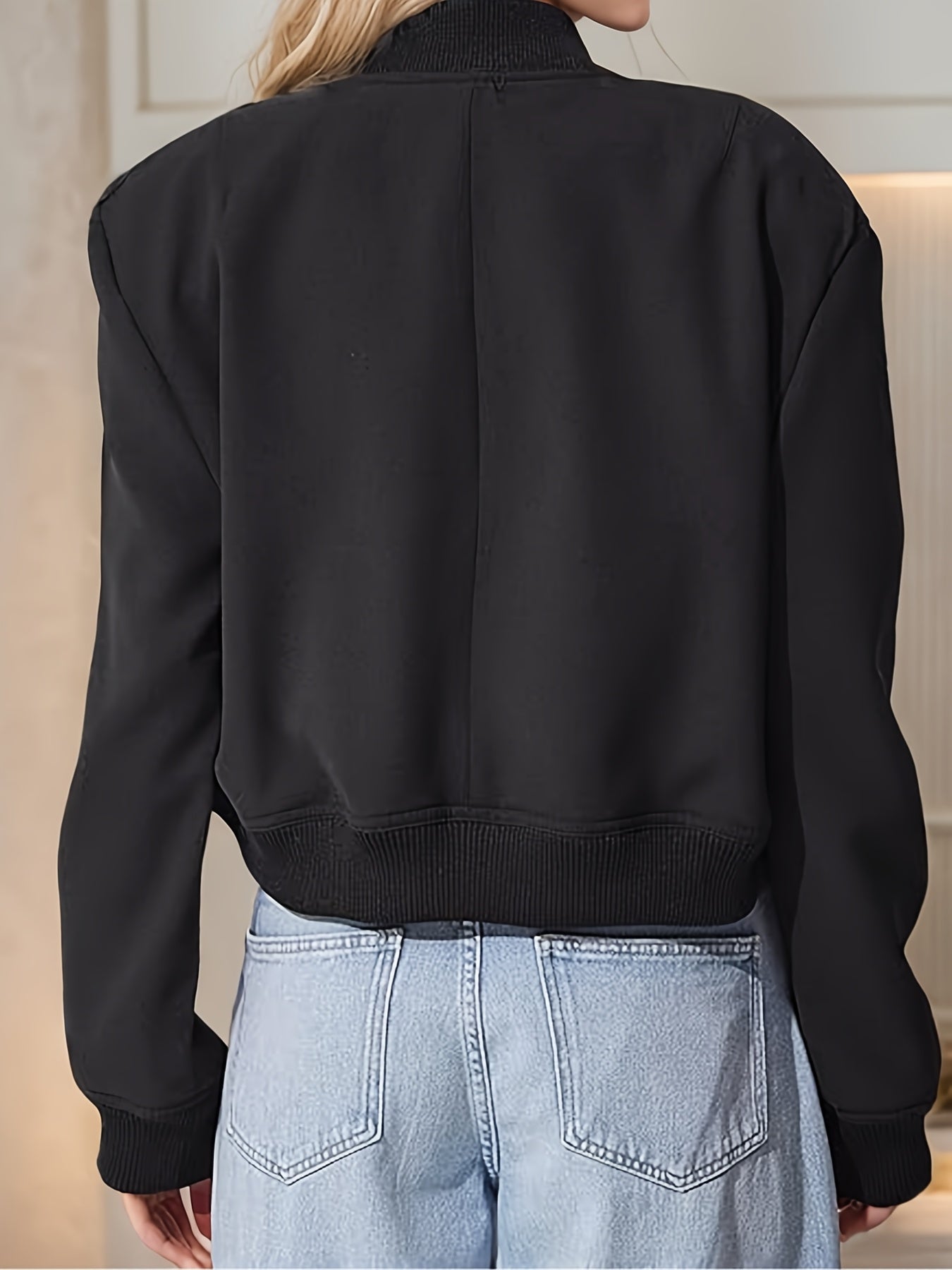 2025 New Women's Jacket Jacket, Suitable For Autumn And Winter Wear, With Button Closure And Large Pocket Design