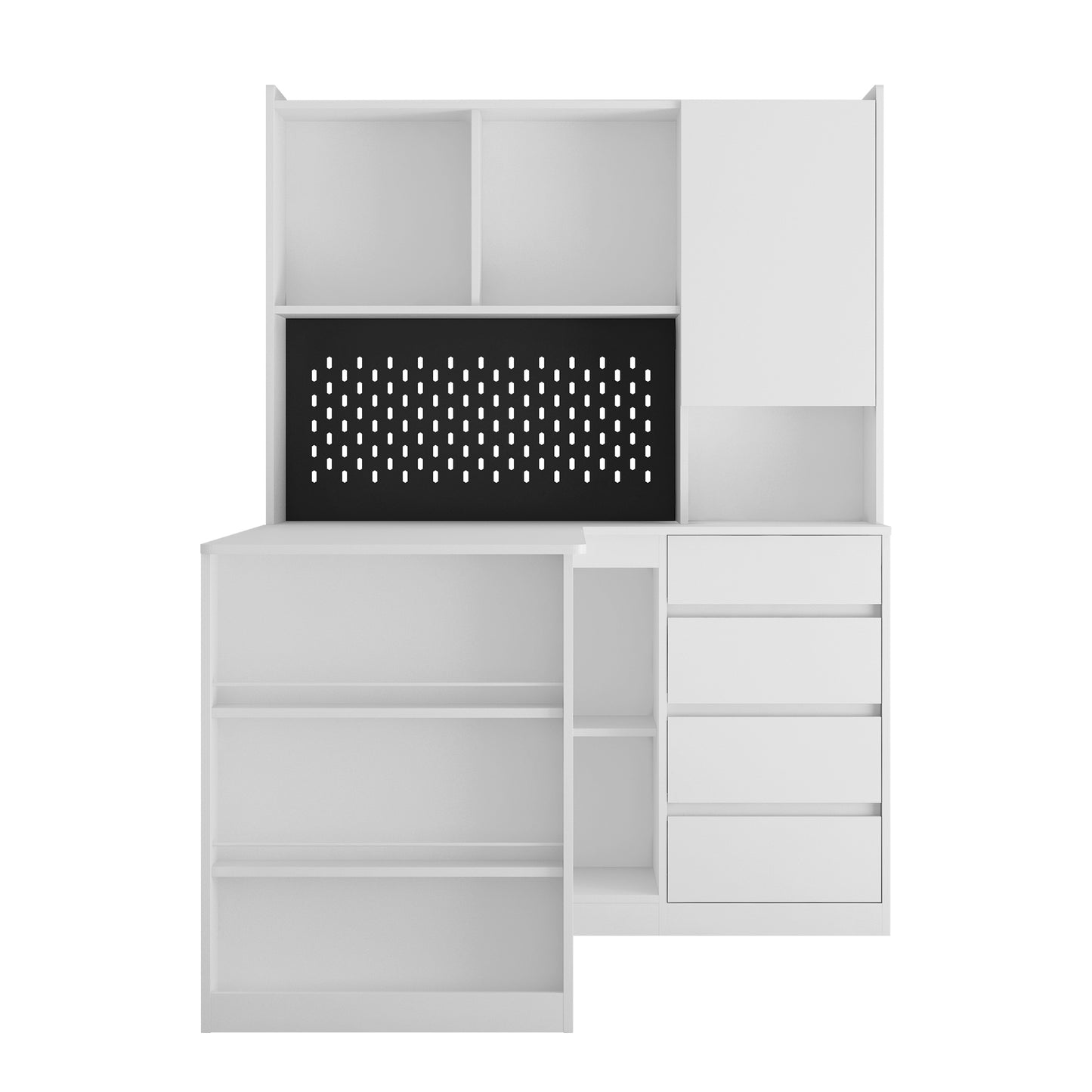 L Shaped Desk With Charger,Computer Desk With Drawers,Bookshelf,with LED Light,Modern Corner Desk,Home Office Desk,L-Shaped Study Table Writing Desk,Corner Gaming Computer Desk With Storage