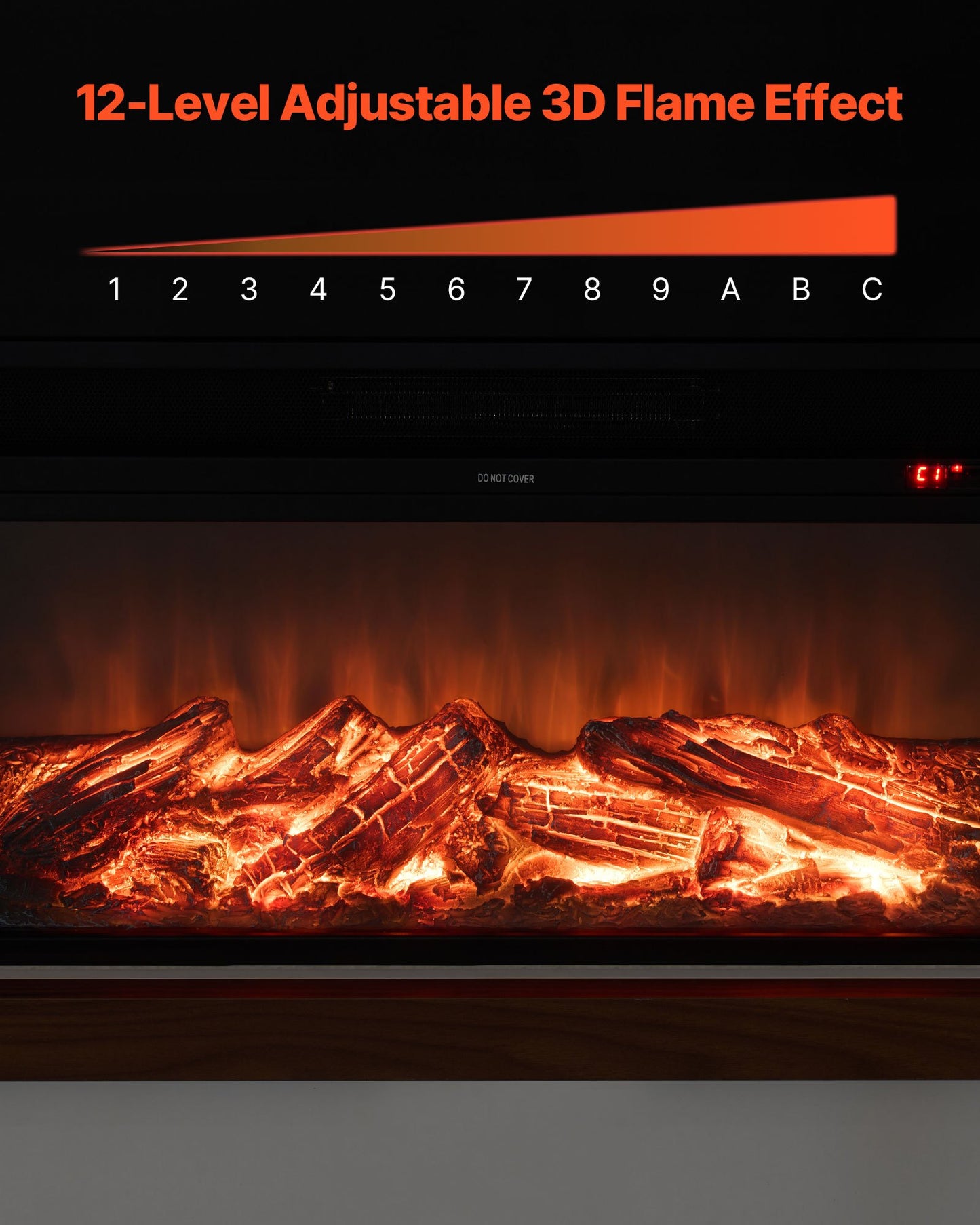 65.5 Inch Freestanding Fireplaces, 1500W 5120BTU Fake Electric Fireplace Stove Heater With Mantel, Overheating Protection, Adjustable Flames,Timer, Remote, For Living Room,Bedroom
