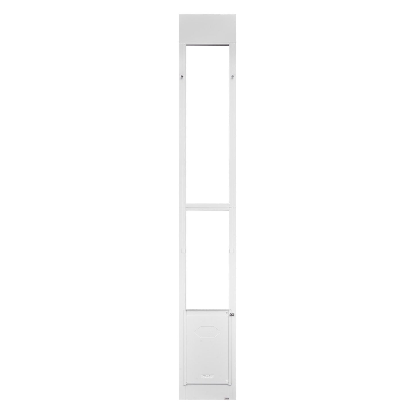 Dog Door For Sliding Glass Door, 91 To 96 In Adjustable Height, Aluminum Alloy Frame With Metal Rotating Hinges, Lock Design, 10 1/4 X 16 1/4 In Flap, Sliding Glass Pet Door For Renters