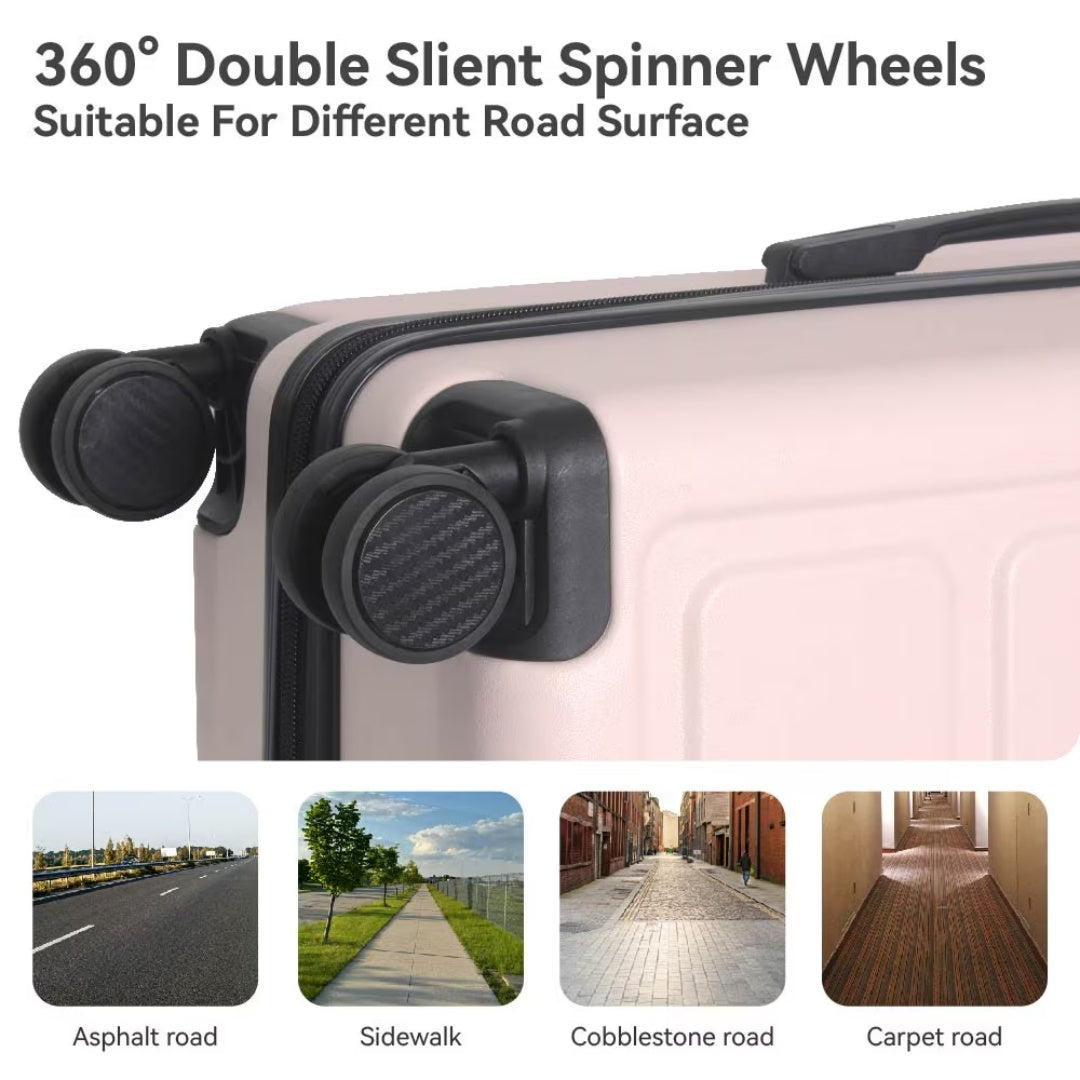 Luggage Sets ABS Hardshell 3pcs Luggage, Lightweight Durable Suitcase Sets Spinner Wheels Suitcase 20  24  28