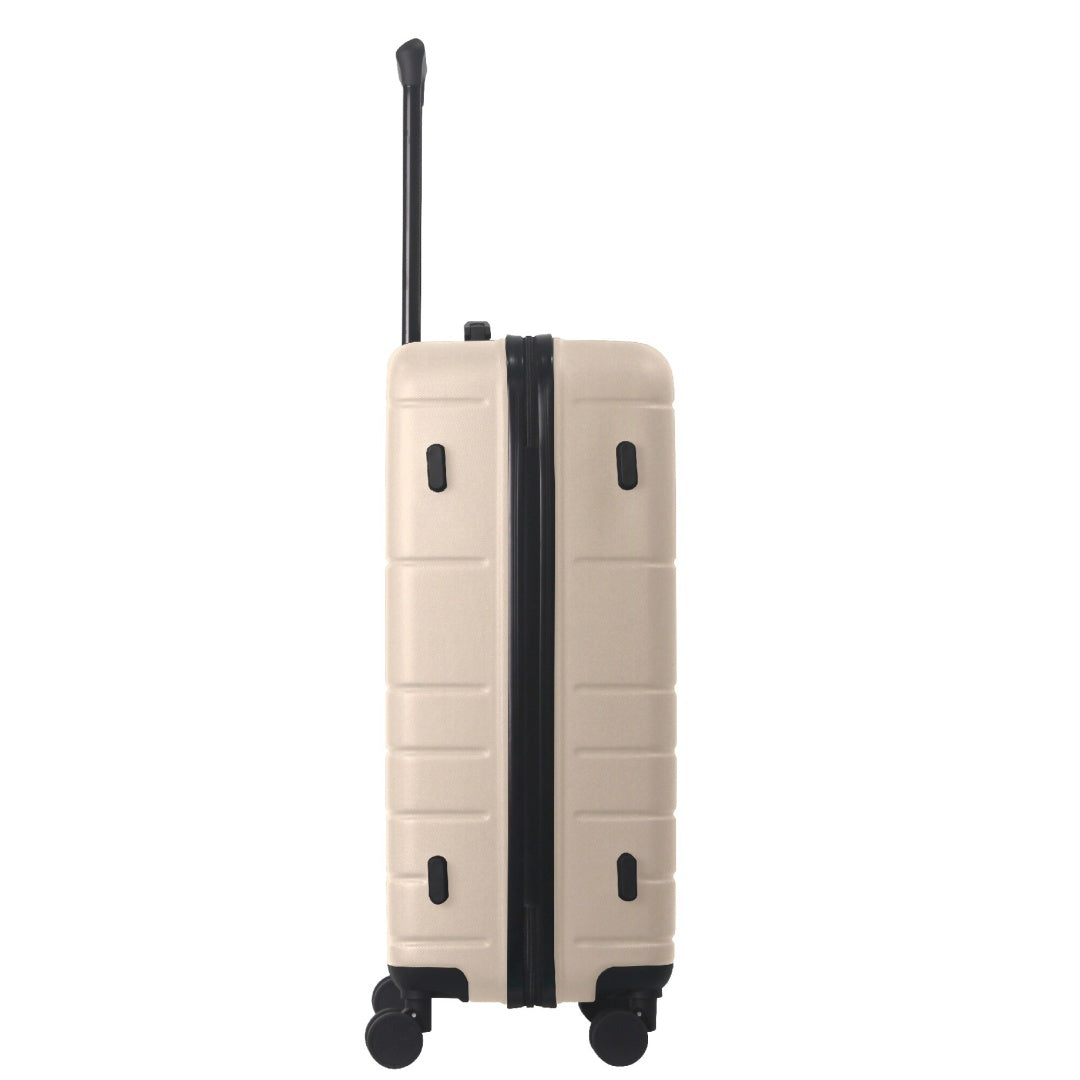 Luggage Sets ABS Hardshell 3pcs Luggage, Lightweight Durable Suitcase Sets Spinner Wheels Suitcase With TSA Lock 20''24''28'' Available Beige