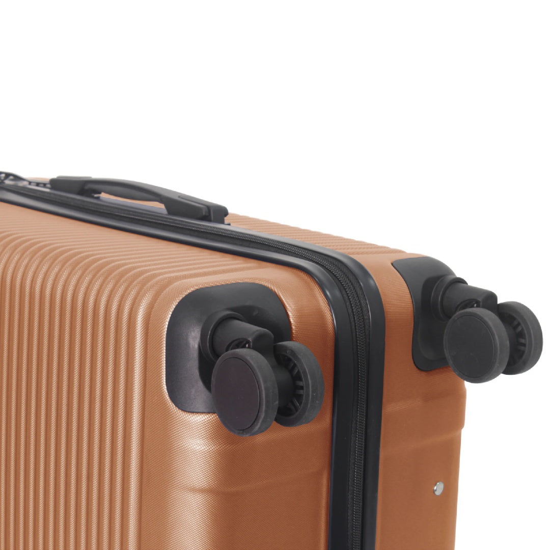 Luggage Sets ABS Hardshell 3pcs Luggage, Lightweight Durable Suitcase Sets Spinner Wheels Suitcase With TSA Lock 20''24''28'' Available Brown