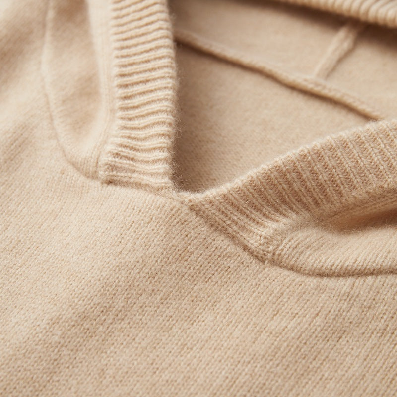 Cashmere Hooded Thickened Sweater Loose Men