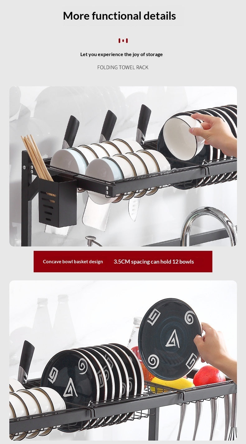 Self Pickup Only - Kitchen Multifunctional Storage Rack, Countertop, Chopsticks, Integrated Cutting Tool Storage Rack, Sink, Vertical Drainage Rack, Bowl And Dish Rack