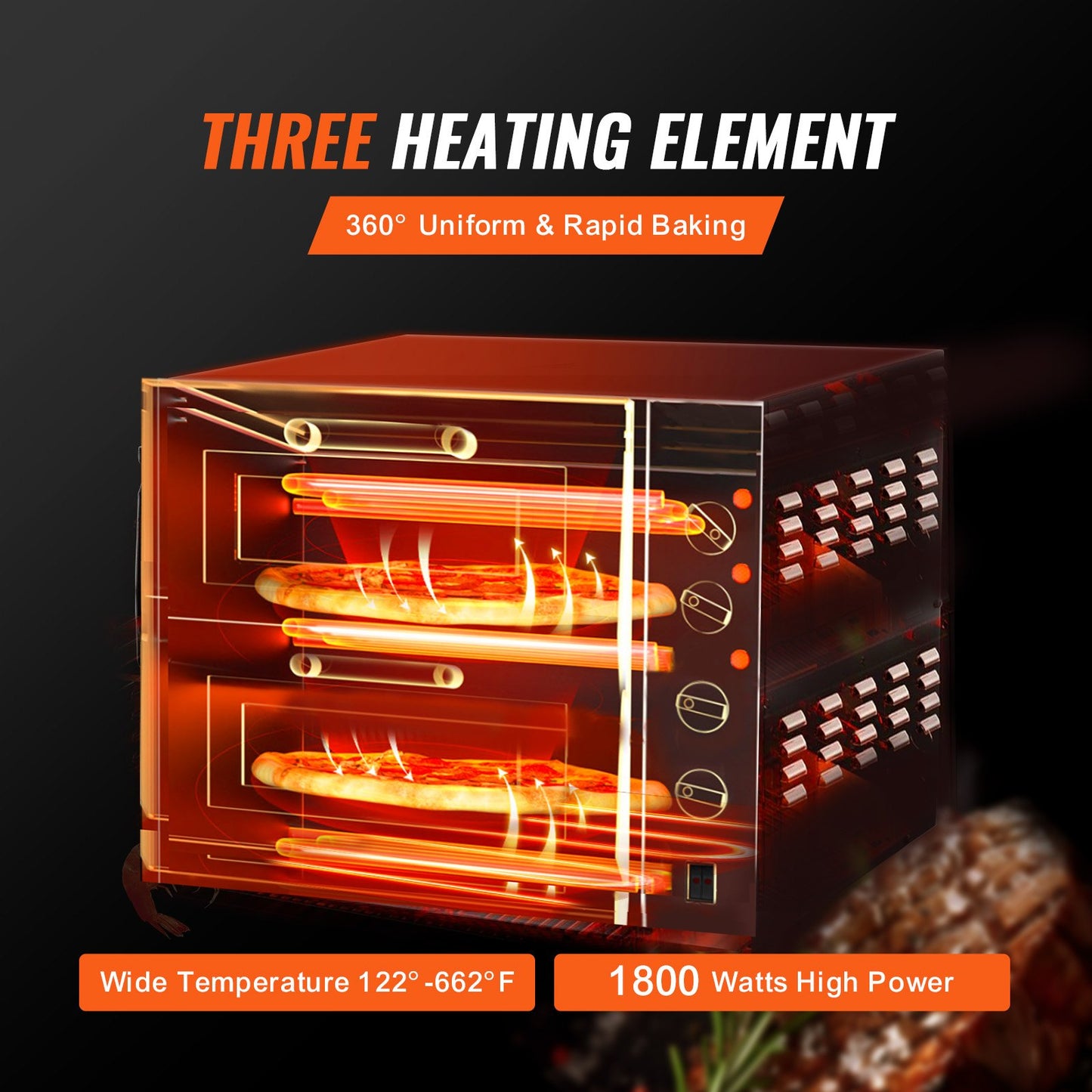 Commercial Countertop Pizza Oven Electric Pizza Oven For 14' Pizza Indoor