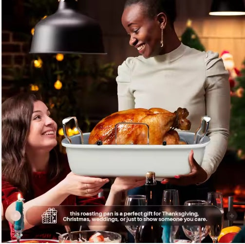 High-Temperature Resistant Chicken Roasting Pan Heat-Resistant Fried Chicken Tray For Oven Baking