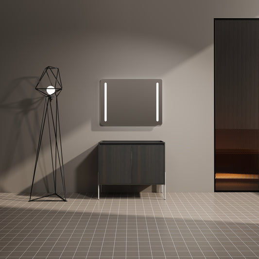 36 Freestanding Bathroom Vanity, Storage Cabinet With Soft Closed Doors KD-Package-Excluding Sink