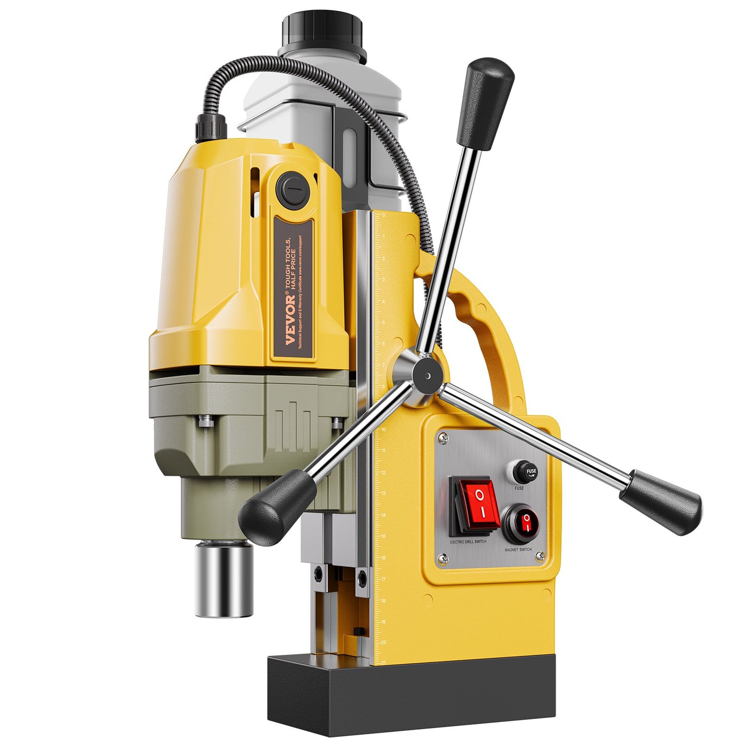 Magnetic Drill 1400W 2810 Lbf Mag Drill Press 1.6 In Boring Diameter 11 Bits