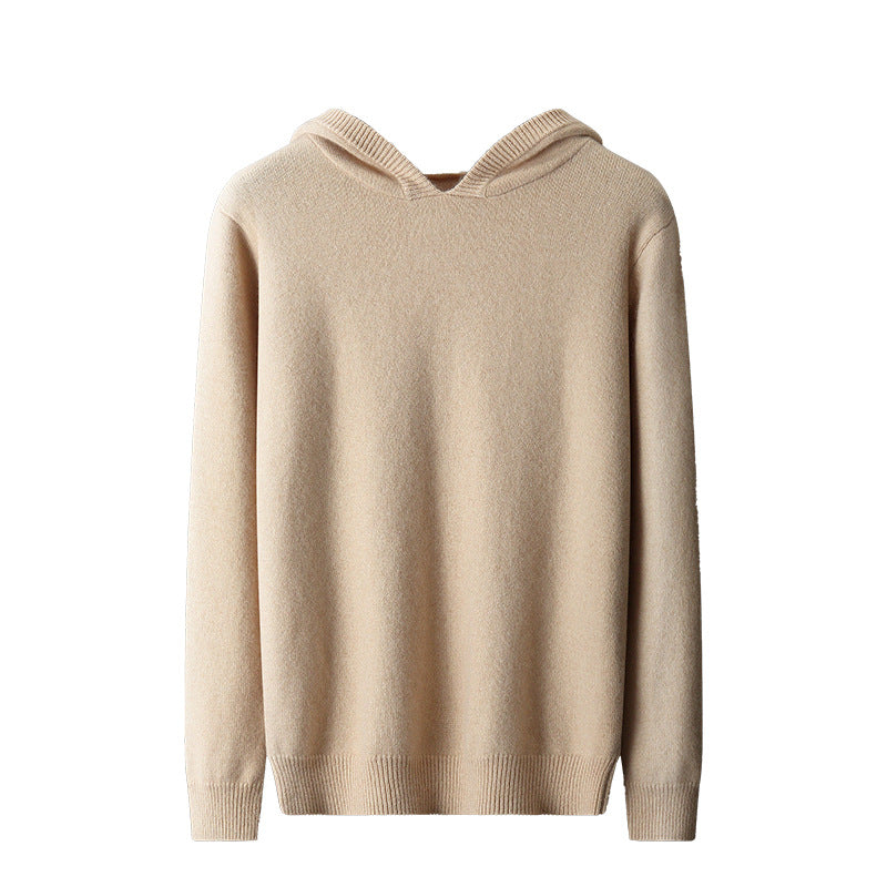 Cashmere Hooded Thickened Sweater Loose Men