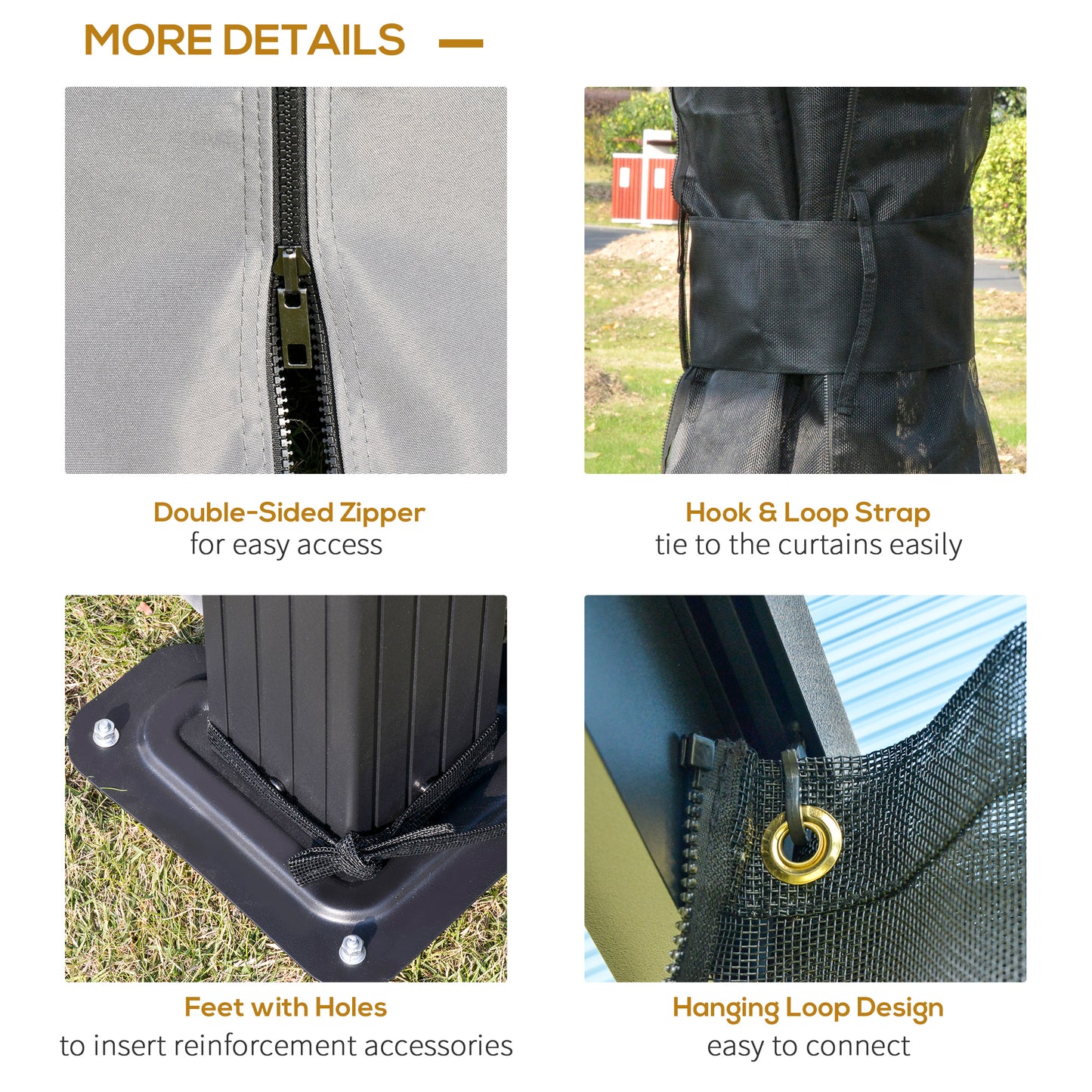 10' x 10' Hardtop Gazebo Canopy with Polycarbonate Roof