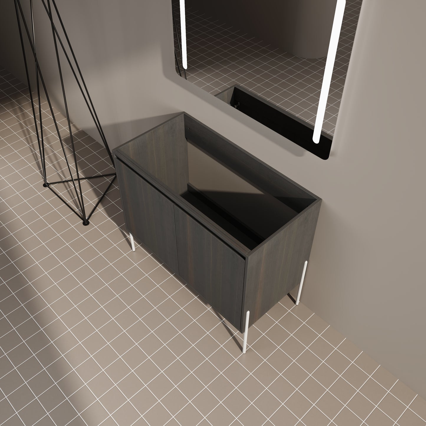 36 Freestanding Bathroom Vanity, Storage Cabinet With Soft Closed Doors KD-Package-Excluding Sink