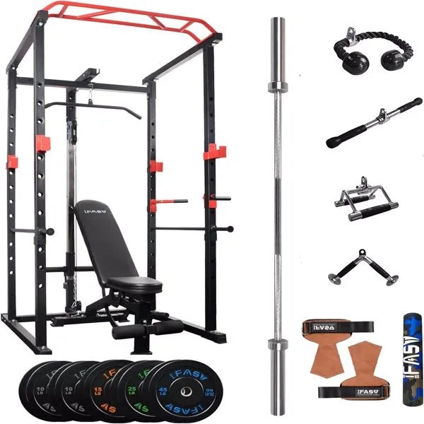 Home Gym Sets Multi-functional Power Cage,Home Adjustable Pullup Squat Rack